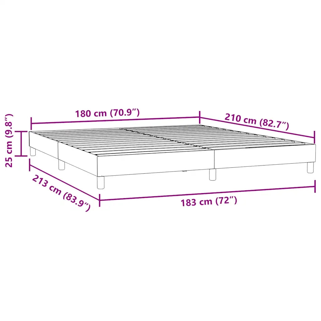 vidaXL Giroletto a Molle senza Materasso Blu Scuro 180x210 cm Velluto