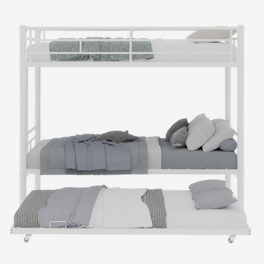 Letto a Castello Twin over Twin ¨C MINIMAL ¨C Metallo, Rete a Doghe, Senza Materasso