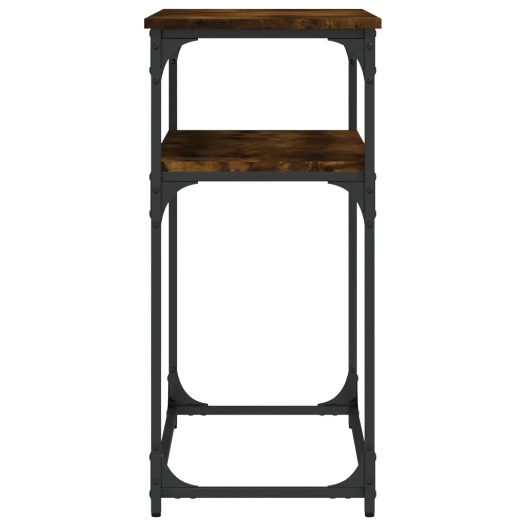 Tavolino Consolle | Tavolo d'Ingresso Rovere Fumo 100x35,5x75 cm Legno Multistrato