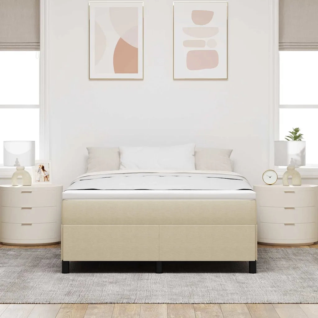 Letto a molle Grigio Verde 160 x 200 cm Tessuto in Cords 42006981