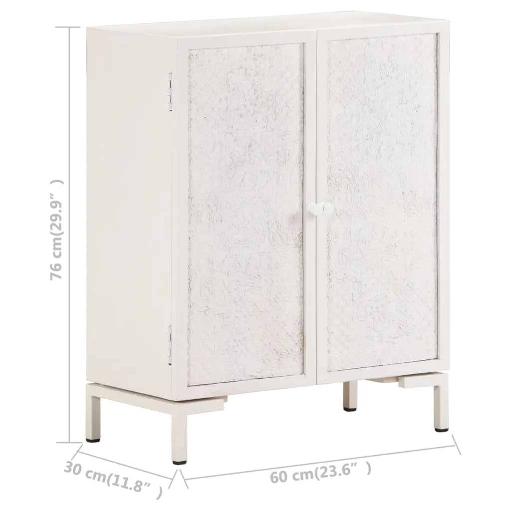Credenza | Madia | Buffet da pranzo | Armadio da pranzo 60x30x76 cm in Legno Massello di Mango