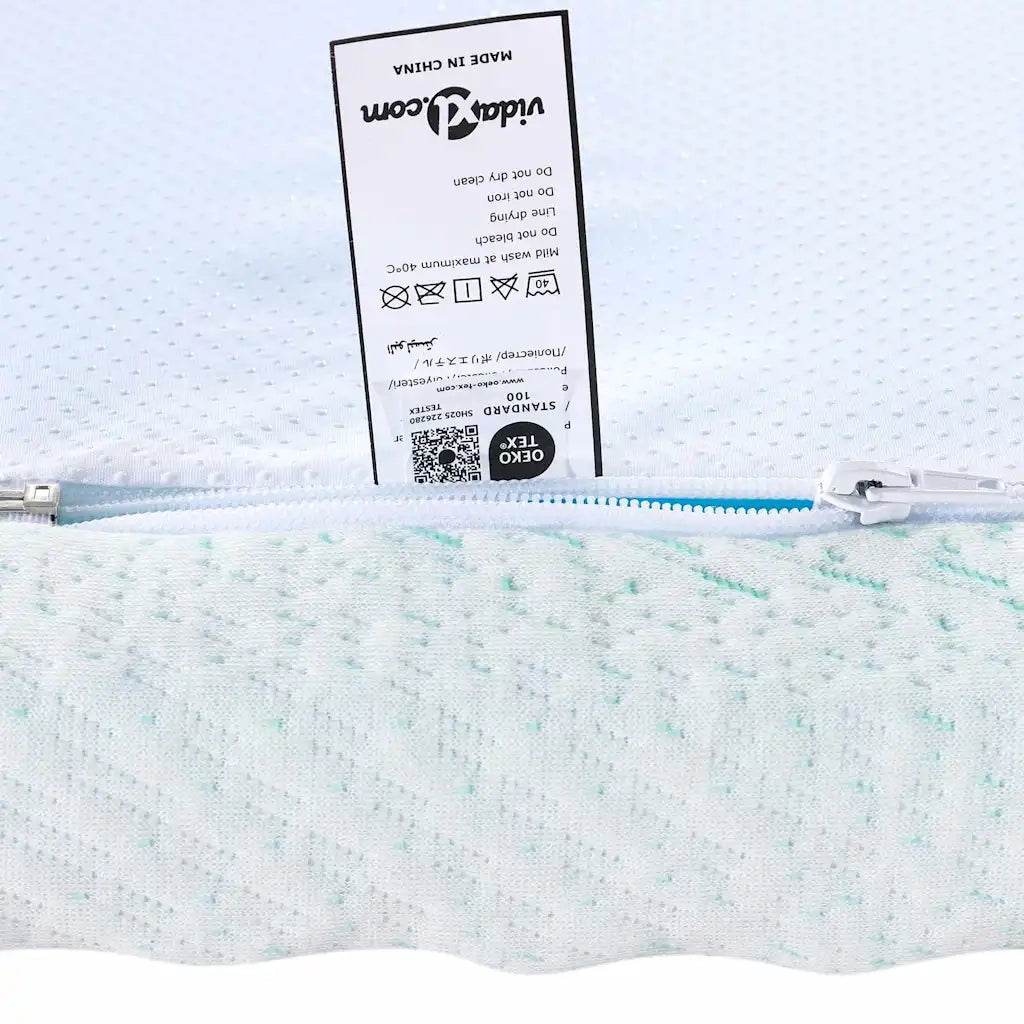 Topper per materasso Bianco e Verde 200 x 200 cm CFW8149188