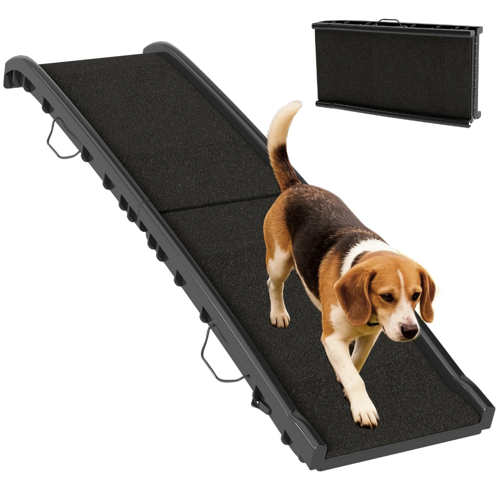 Rampa pieghevole per cani ¨C Xylo ¨C PP antiscivolo nero 155x38,5x15,5cm