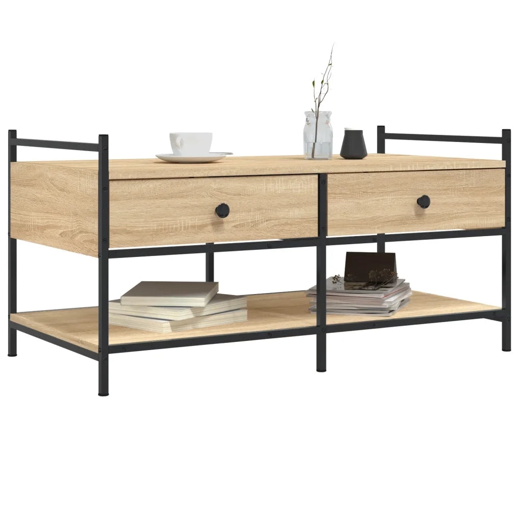 Tavolino da Salotto Rovere Sonoma 99x50x50cm Legno Multistratocod mxl 107497