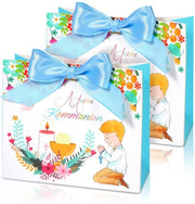 Dolci per Comunione - Scatola di Regalo da 12 pezzi - Blu - Regalo per Ospiti - Sacchetti per Feste - Dolci e Latticini - Confezione di Regalo