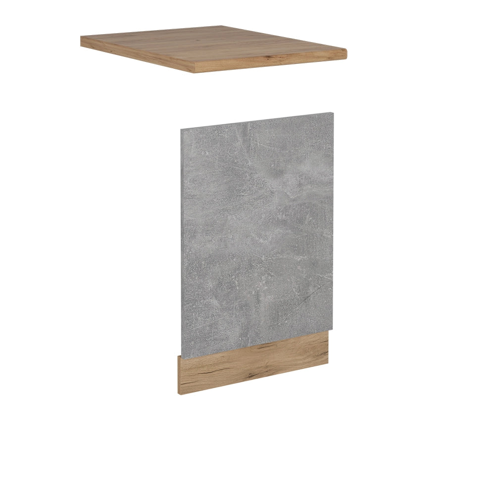 Vicco Pannello frontale per lavastoviglie Calcestruzzo 45 cm , PL Rovere