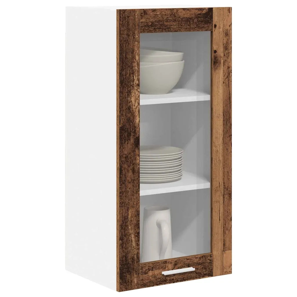 Armadio pensile con porta 2 pcs Legno vecchio 40 x 31 x 80 cm