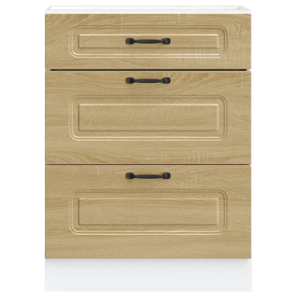 Base da Cucina Kalmar Rovere Sonoma in Legno Multistrato 854282