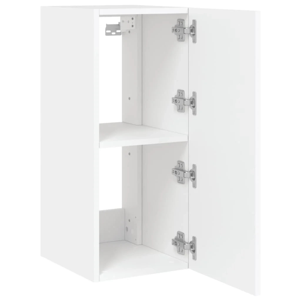 Mobile TV multimediale scaffale TV mobile TV credenza TV sala da pranzo soggiorno camera da letto montaggio a parete con luci LED 30,5 x 35 x 70 cm bianco 02_0027874