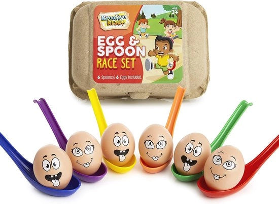 Set di Uova e Cucchiaio per Bambini - Giochi all'Aperto per Feste e Compleanni