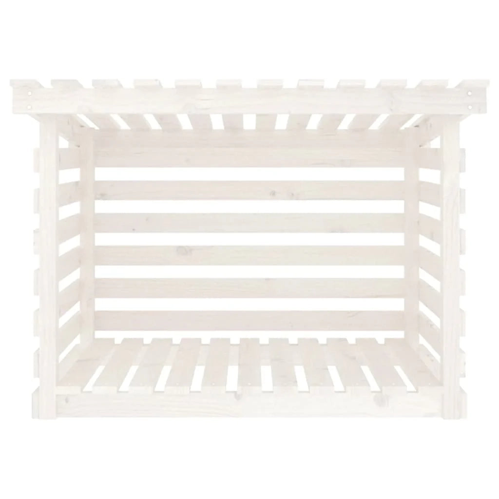 Portalegna portalegna organizer portaoggetti 108 x 73 x 79 cm legno di pino bianco 02_0045115