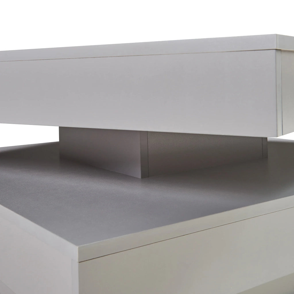 Tavolino da caffè consolle laterale 76 x 76 x 38 cm grigio chiaro 03_0010793