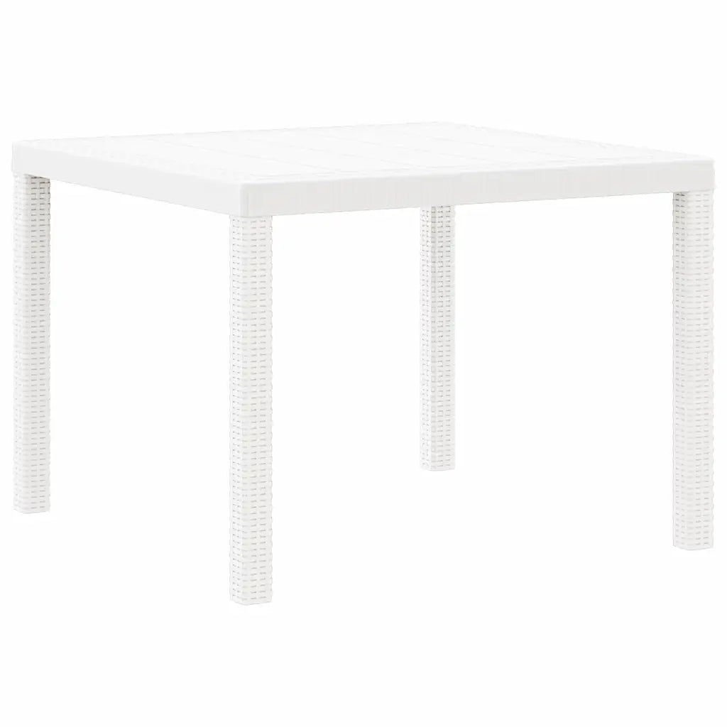 Set da Pranzo per Giardino 5 pcs Bianco Polipropilene 3378546
