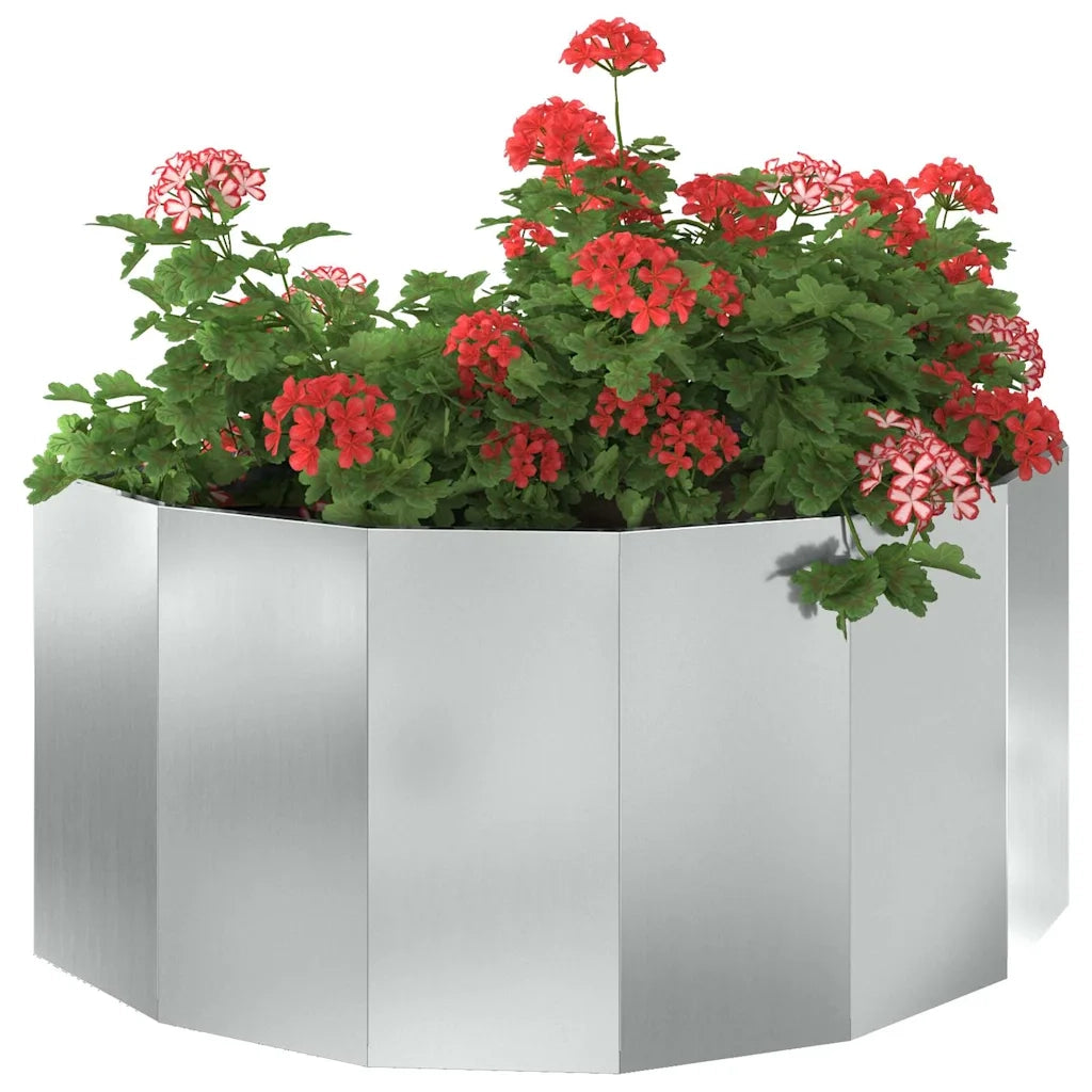 Fioriera | Cassetta per fiori | Vaso Argento 120 x 60 x 50 cm Acciaio zincato
