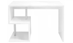Scrivania con 2 Ripiani 100x50x77,5 cm Esse Bianco Lucido