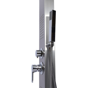 Pannello doccia colonna multifunzione idromassaggio, acciaio inossidabile