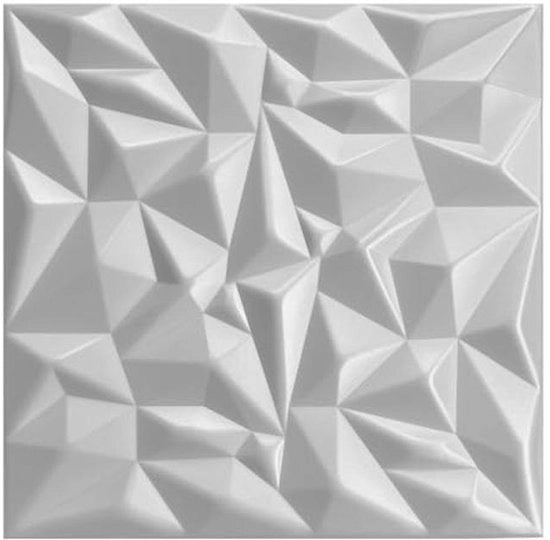 Pannelli di finitura 3D in polistirene - Decorativi pannelli di schiuma 3D - 50x50 cm, 12m², 48 pezzi