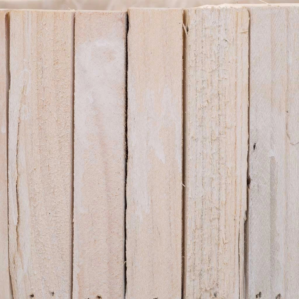 Set di 2 cestini rotondi in legno marrone