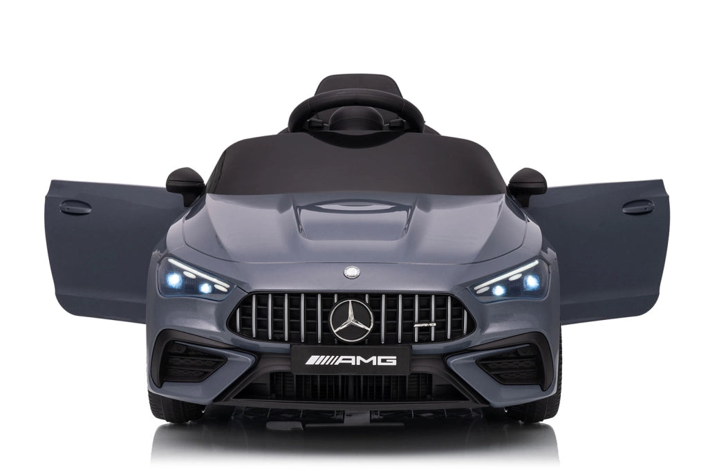 Macchina Elettrica per Bambini 12V Licenza Ufficiale Mercedes CLE53 Sedile in Pelle Grigio