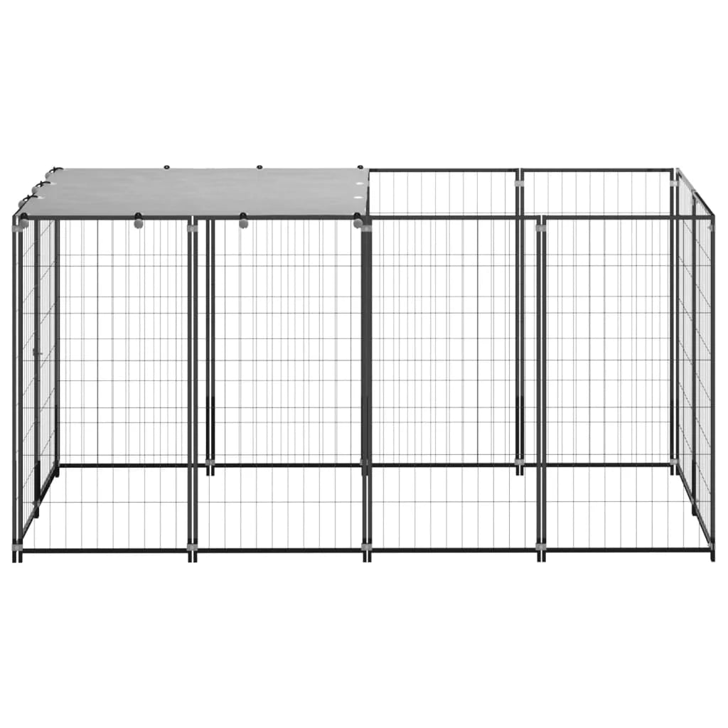 Gabbia/recinto per animali 2,42 m² acciaio nero 02_0041720