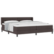 Letto a molle con testiera Marrone Scuro 200 x 200 cm Tessuto 3341128