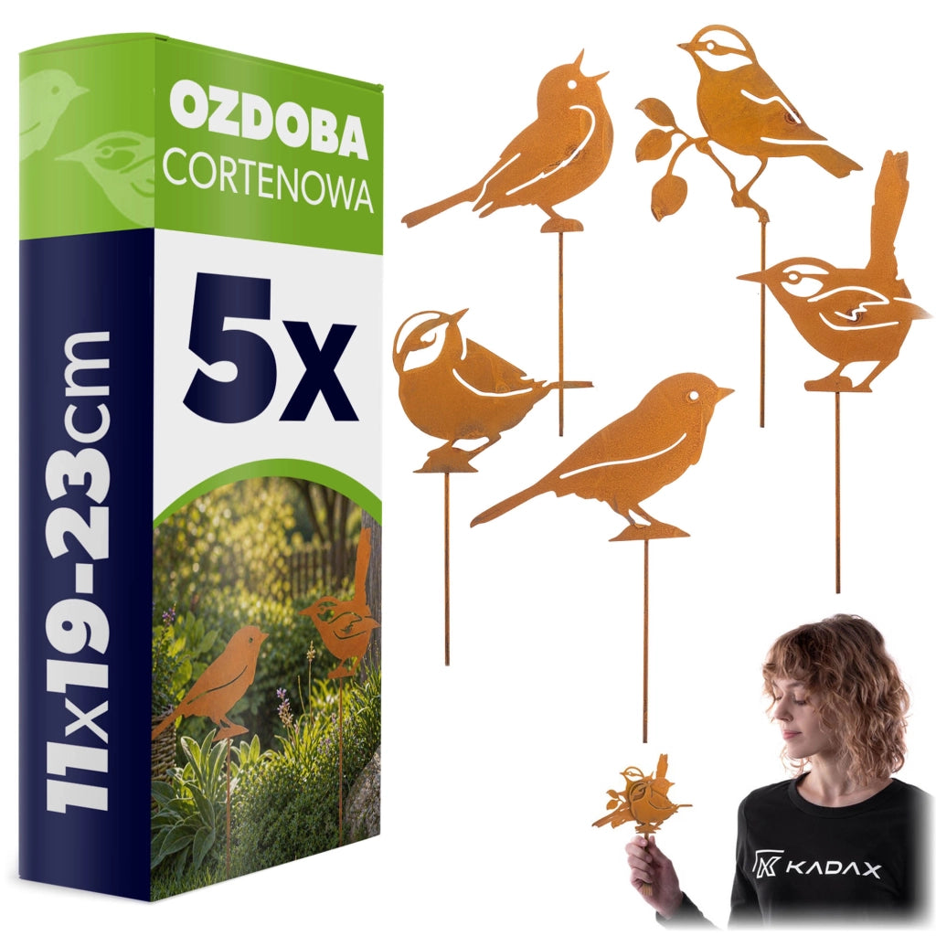 KADAX Ozdoba cortenowa Ptaki P25724 K16454 ZESTAW 1 PACZKA = 1 SZT !!!!