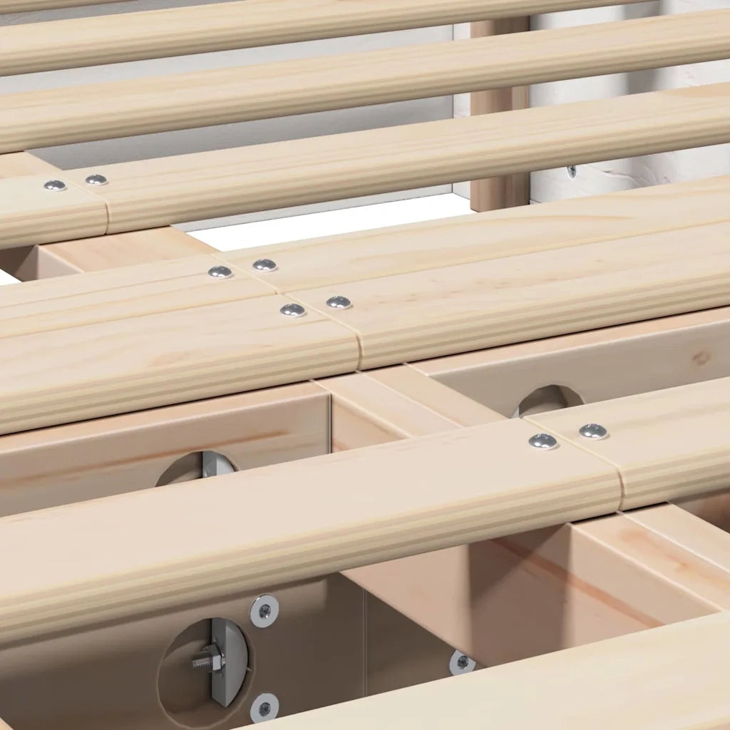 vidaXL Struttura del letto con archiviazione Bianco 120 x 190 cm legno