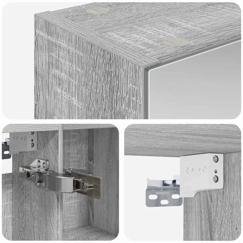 Mobiletto per specchio da bagno Grigio Sonoma 50 x 14,5 x 70 cm 889204