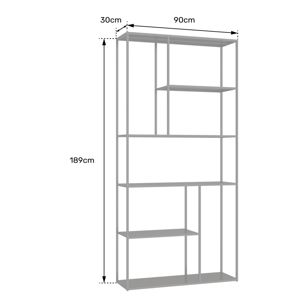 Scaffale in metallo 189cm taupe LAUREEN