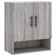 Mobiletto a muro moderno 60 x 31 x 70 cm ampio spazio contenitivo decorativo in legno composito grigio Sonoma 02_0048784