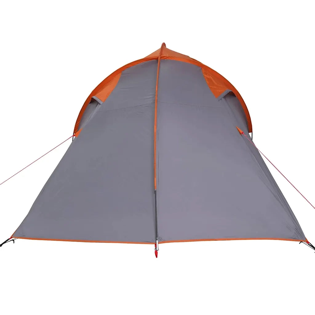 vidaXL Tenda Grigio e Arancione e Nero 510 x 240 x 156 cm Poliestere
