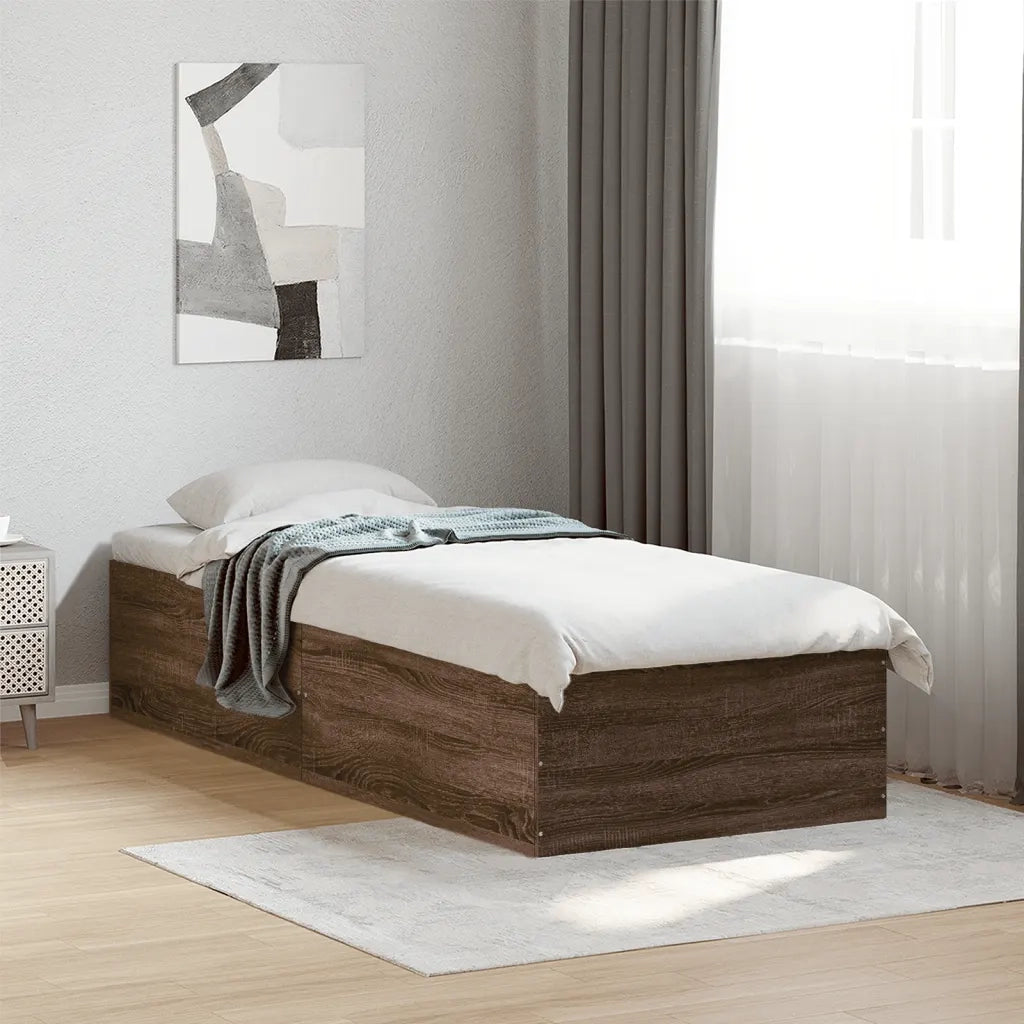 Giroletto senza Materasso Rovere Marrone 75x190cm in Truciolato 841992