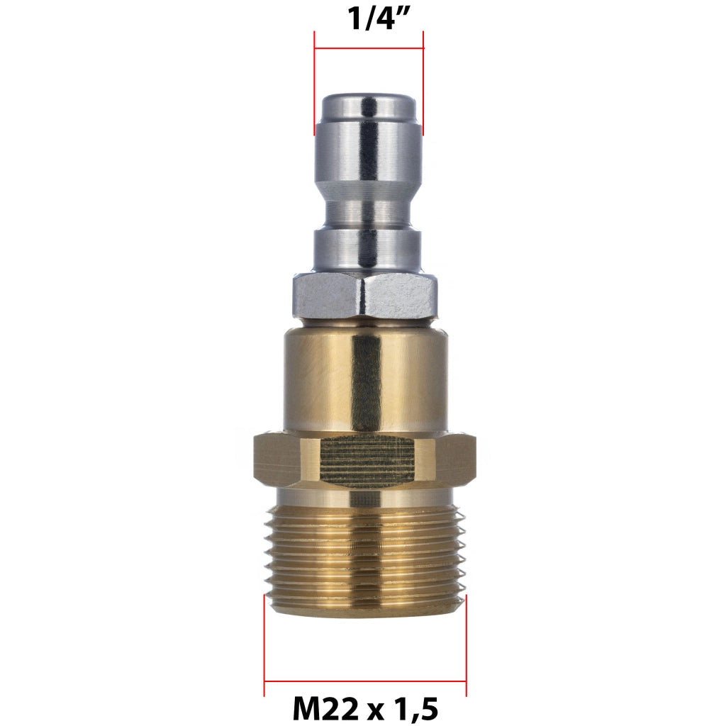 Adattatore per Idropulitrice M22 a Innesto Rapido 1/4" – Filettatura M22x1,5 mm