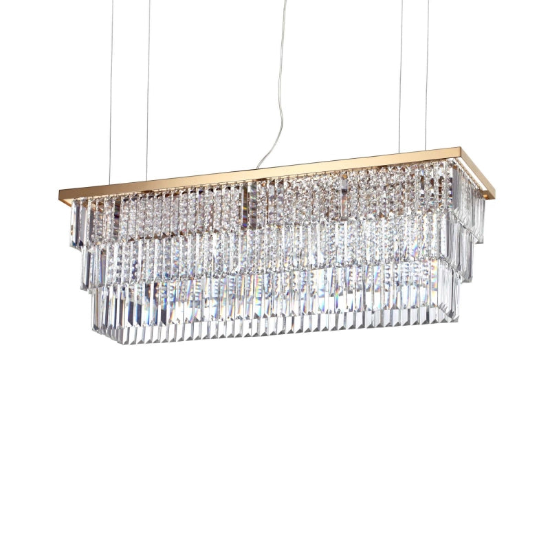 Lampada A Sospensione Martinez Sp8 Oro Ideal-Lux