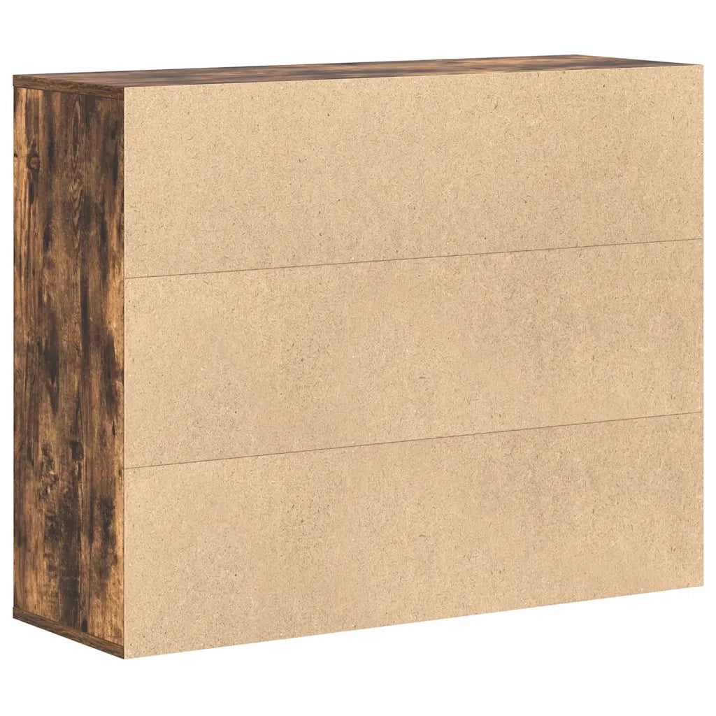 Credenza Rovere Fumo 88x30x70 cm in Legno Ingegnerizzato
