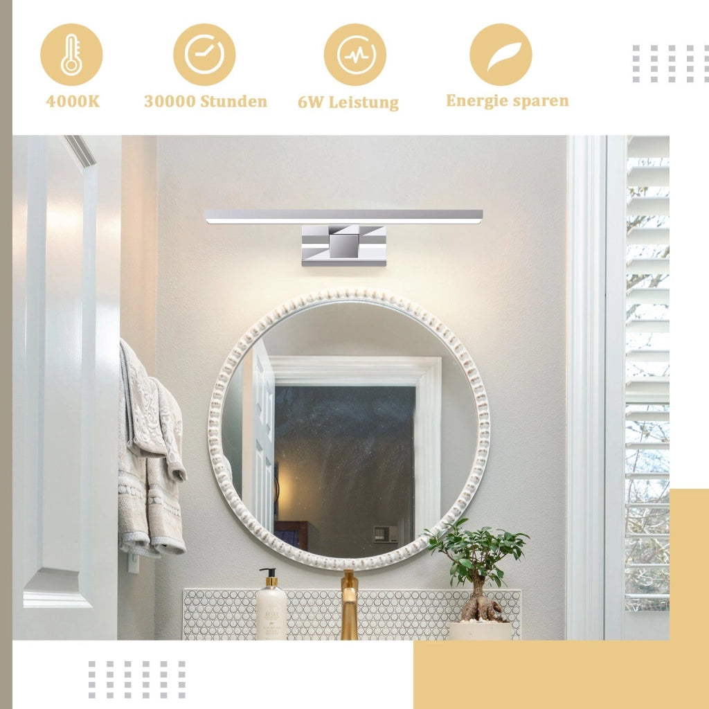 ZMH Lampada da specchio a LED per bagno 30cm