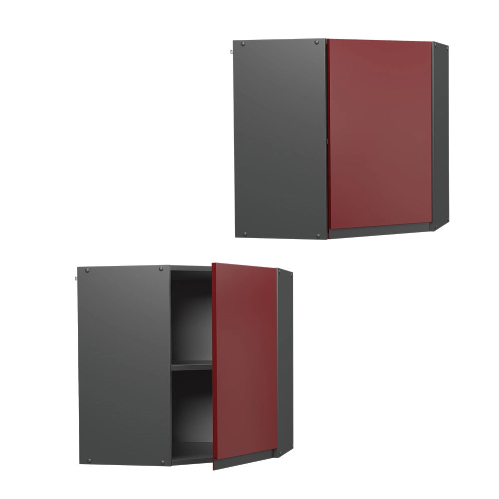 Vicco Mobile angolare da cucina Rosso 57 cm Forma a J