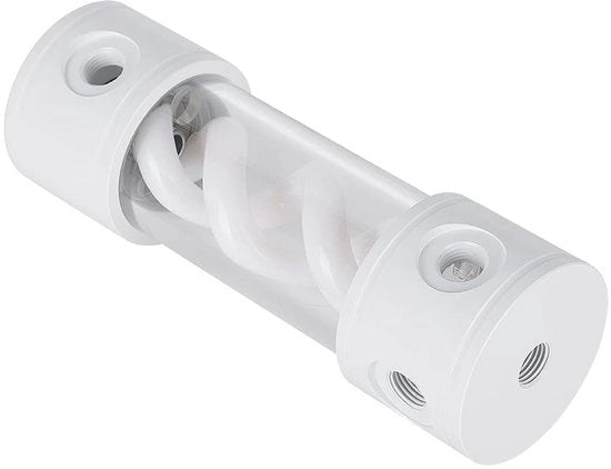 Raffreddamento acqua - Serbatoio raffreddamento acqua - Accessori computer - Alta visibilità UV - Alluminio bianco - G1/4 - Adatto per il raffreddamento del computer - Cilindri...