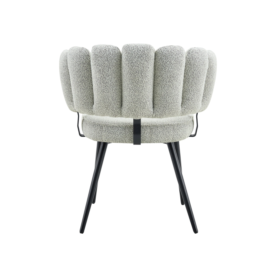 Tavolo Rotondo con 2 Sedie da Pranzo ¨C MINIMAL ¨C Piano MDF Nero, Gambe Metallo, Schienale Tessuto Grigio