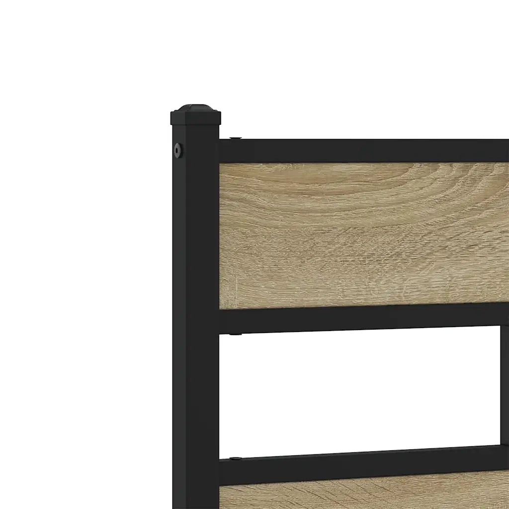 Giroletto senza Materasso in Metallo-Struttura Letto Rovere Sonoma 75x190 cm 606176
