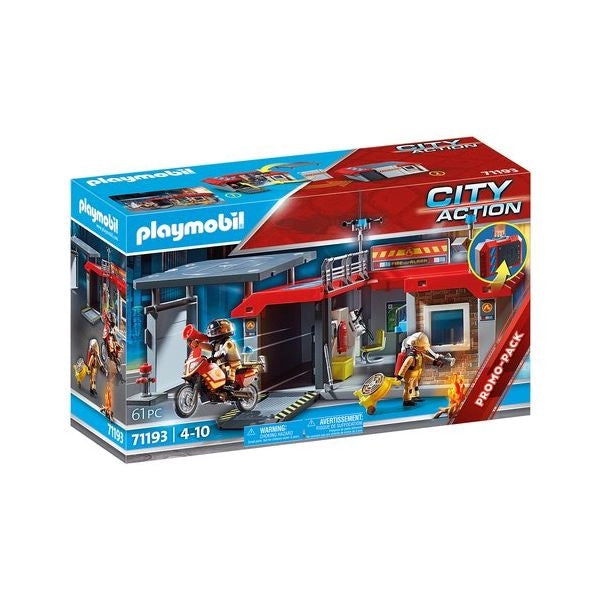 Costruzioni playmobil 71193 city action stazione dei vigili del fuoco