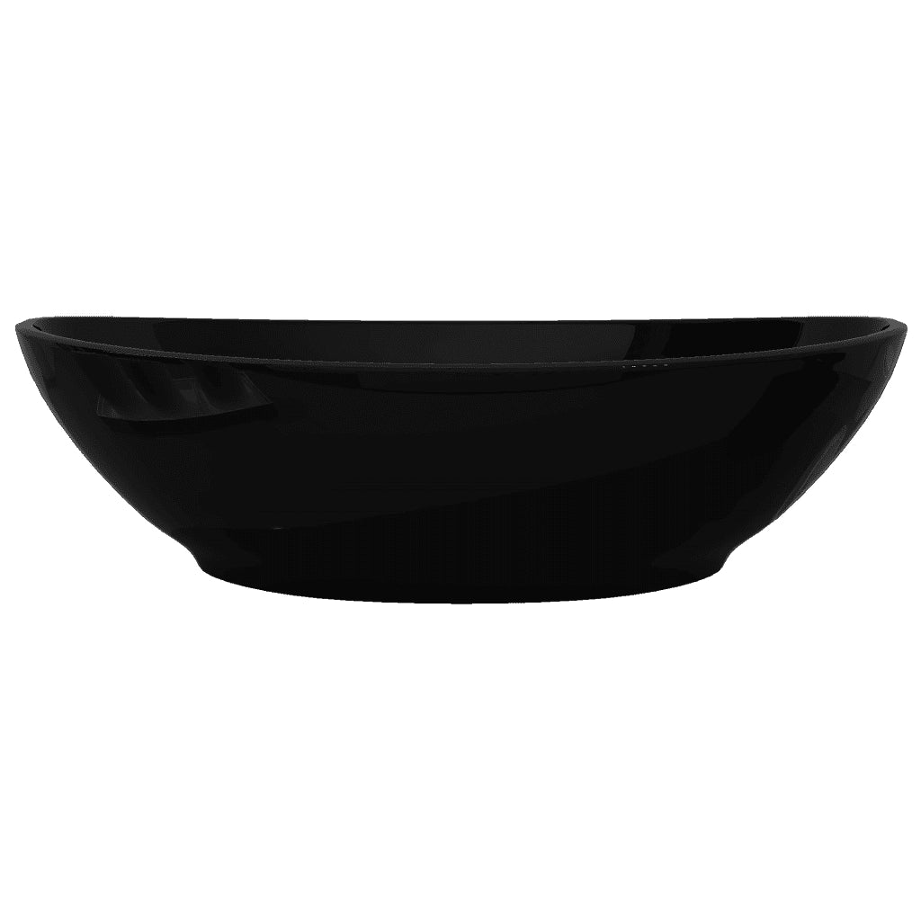 Lavello in Ceramica di Lusso Nero Ovale 40 x 33 cm 140675