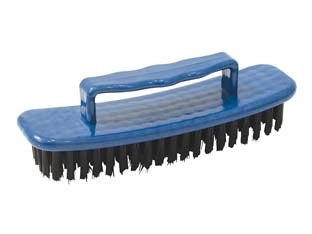 SPAZZOLA SCARPE IN PLASTICA SETOLE SCURE- - mm.150x43x50 - 12 pezzi XTRA