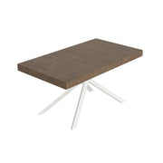 Tavolo allungabile 90x160/420 cm Niketis noce gambe bianche
