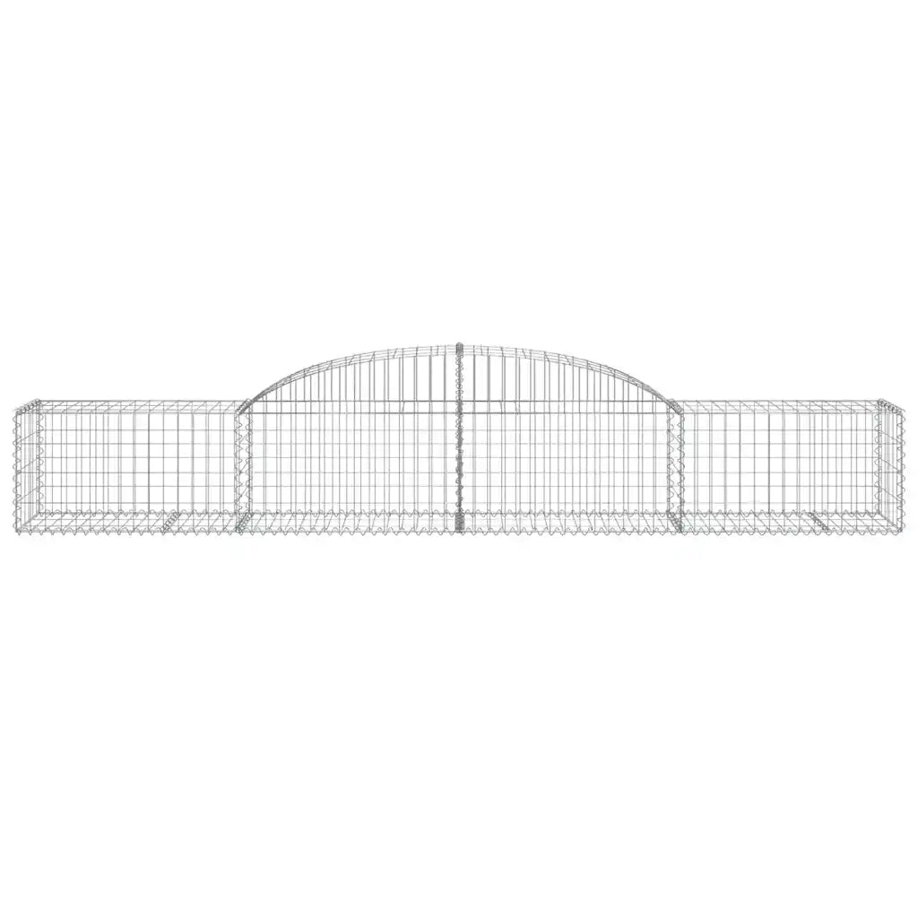 Cesti Gabbioni ad Arco 2 pz 300x50x40/60 cm Ferro Zincato 3146647