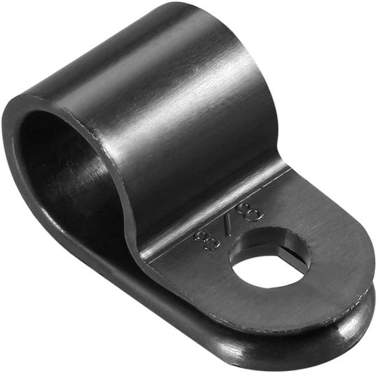 Cable ties in nylon, 50 pezzi, organizzatore clip R-type per fissaggio di cavi elettrici, fissaggio cavi rigido 9,5 mm