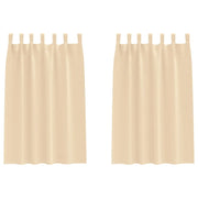 Tende Oscuranti | Tende Blackout con Anelli 2 pz Crema 175 x 140 cm Poliestere