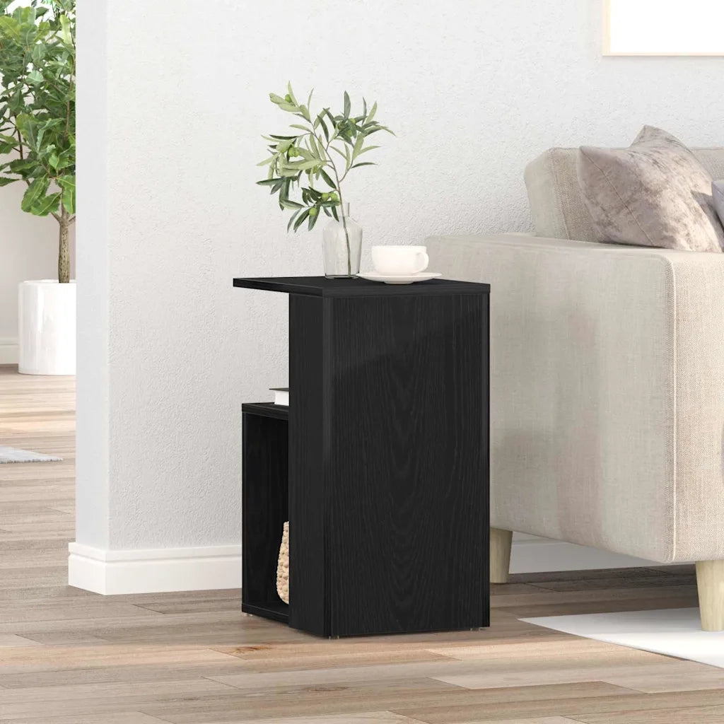 Tavolo laterale Rovere Nero 36 x 30 x 56 cm Legno multistrato 862630