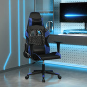 vidaXL Sedia da Gaming Nera e Blu in Similpelle