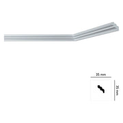105pz cornice decorativa per soffitto mod. i735 - mm 35 x  35 cod:ferx.913126nlm